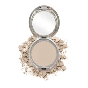 Polvo compacta de color plateado